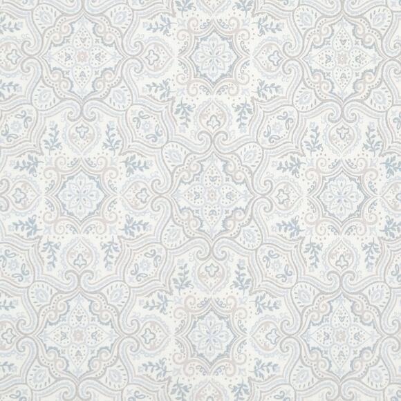 Ralph Lauren Flat Fitted Sheet Set FULL Pastel Blue Extra Deep 18" Scroll EUC - Picture 4 of 7